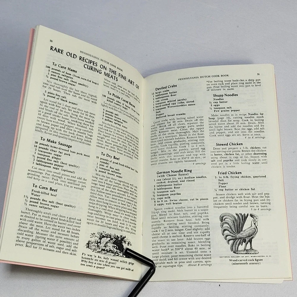 Pennsylvania Dutch Cookbook Fine Old Recipes Vintage Amish Mennonite 1987